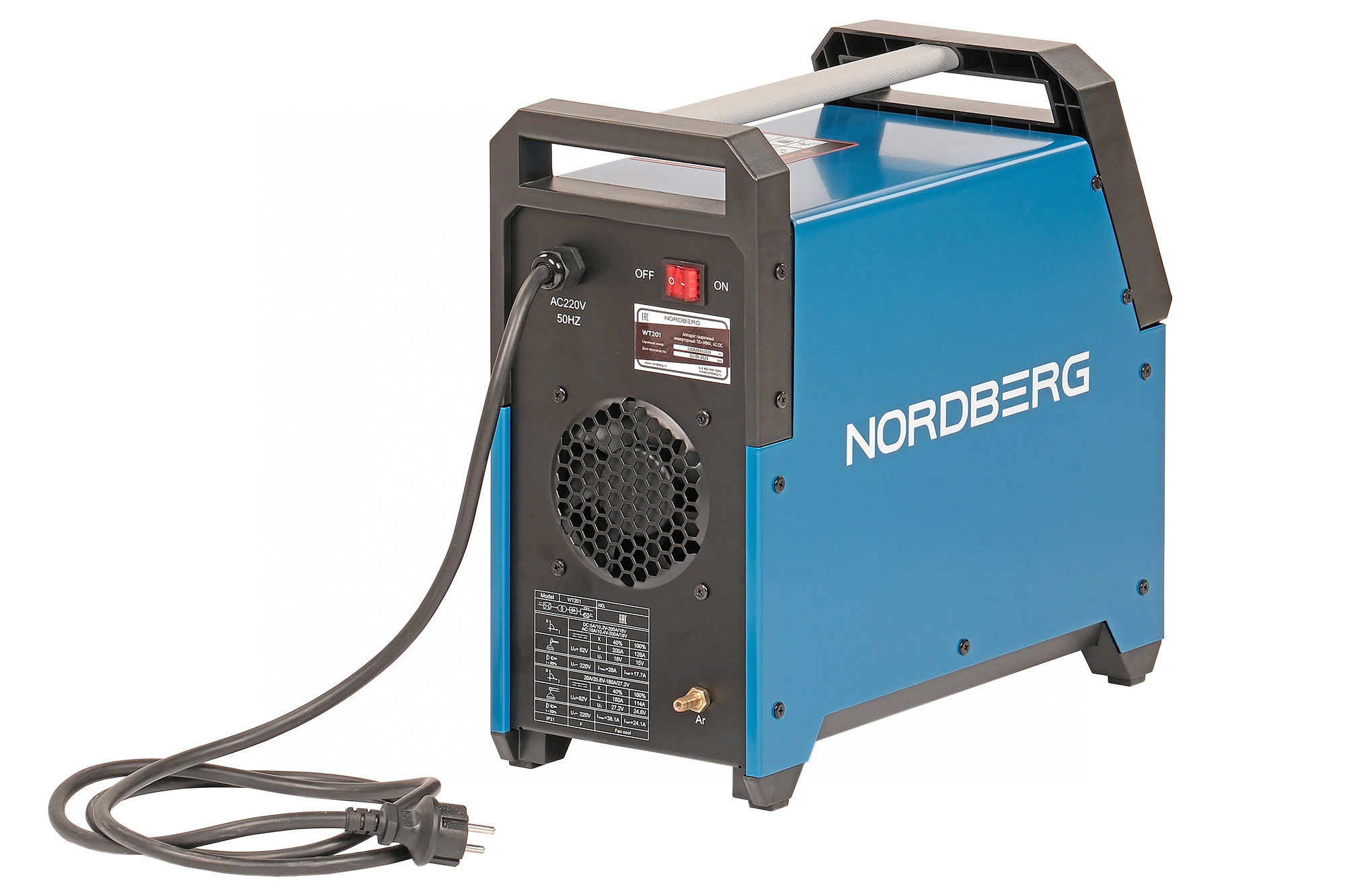 Аппарат сварочный инверторный NORDBERG TIG+MMA AC/DC (220 В)
