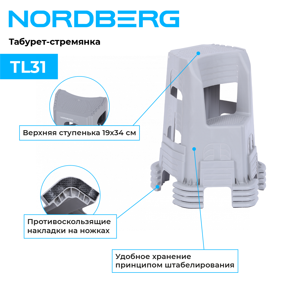 Табурет-стремянка NORDBERG TL31