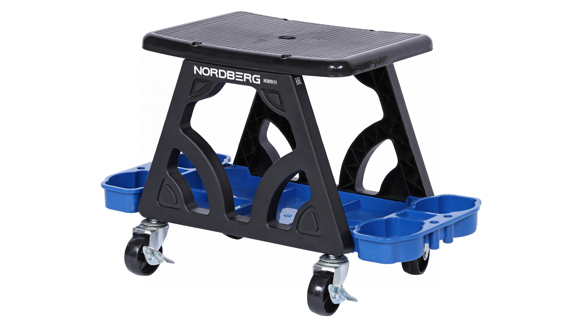 Сиденье ремонтное на колесах с лотком для инструмента NORDBERG N30S11